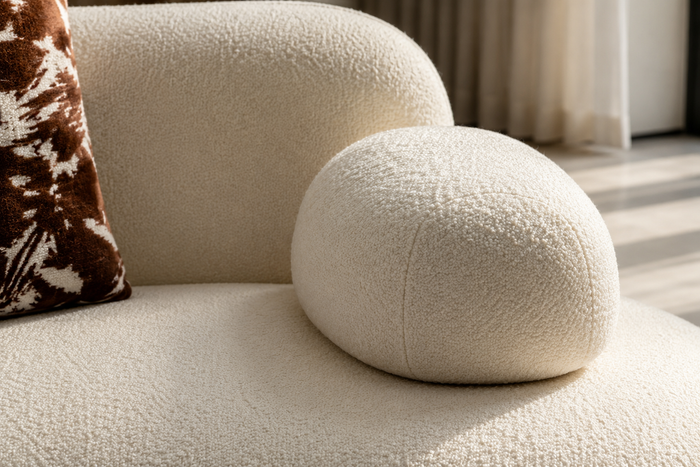 Zachte Ivory Bouclé