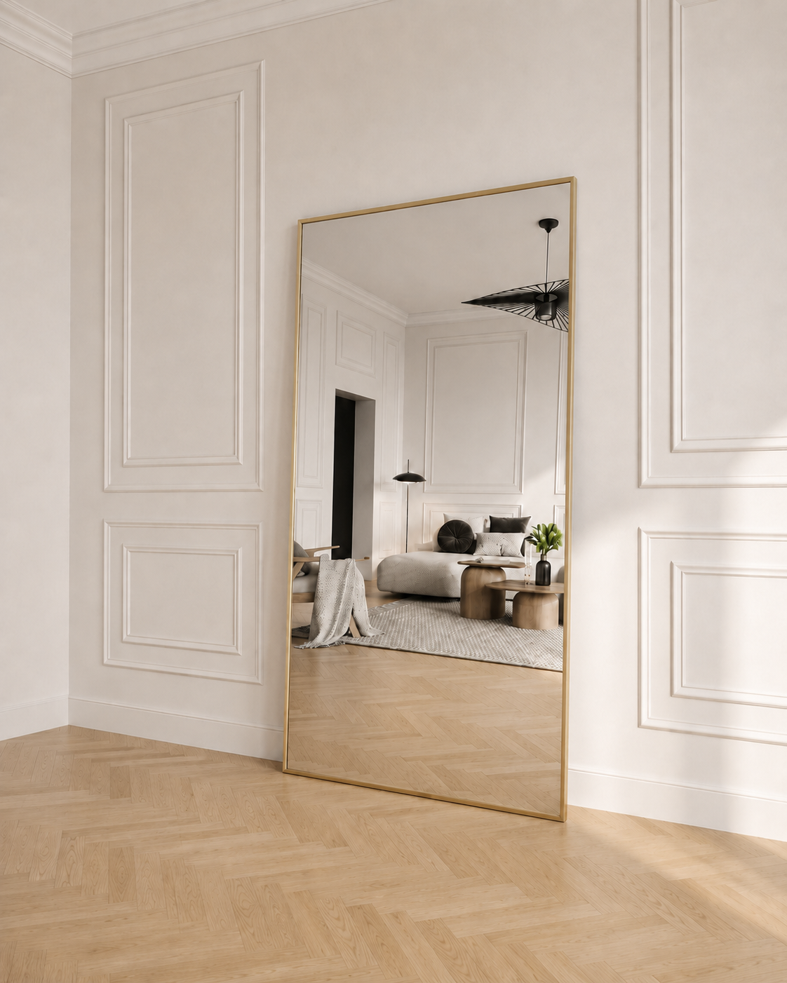 Westfield Mayfair – XL Spiegel Goud 200 cm | Staande Spiegel