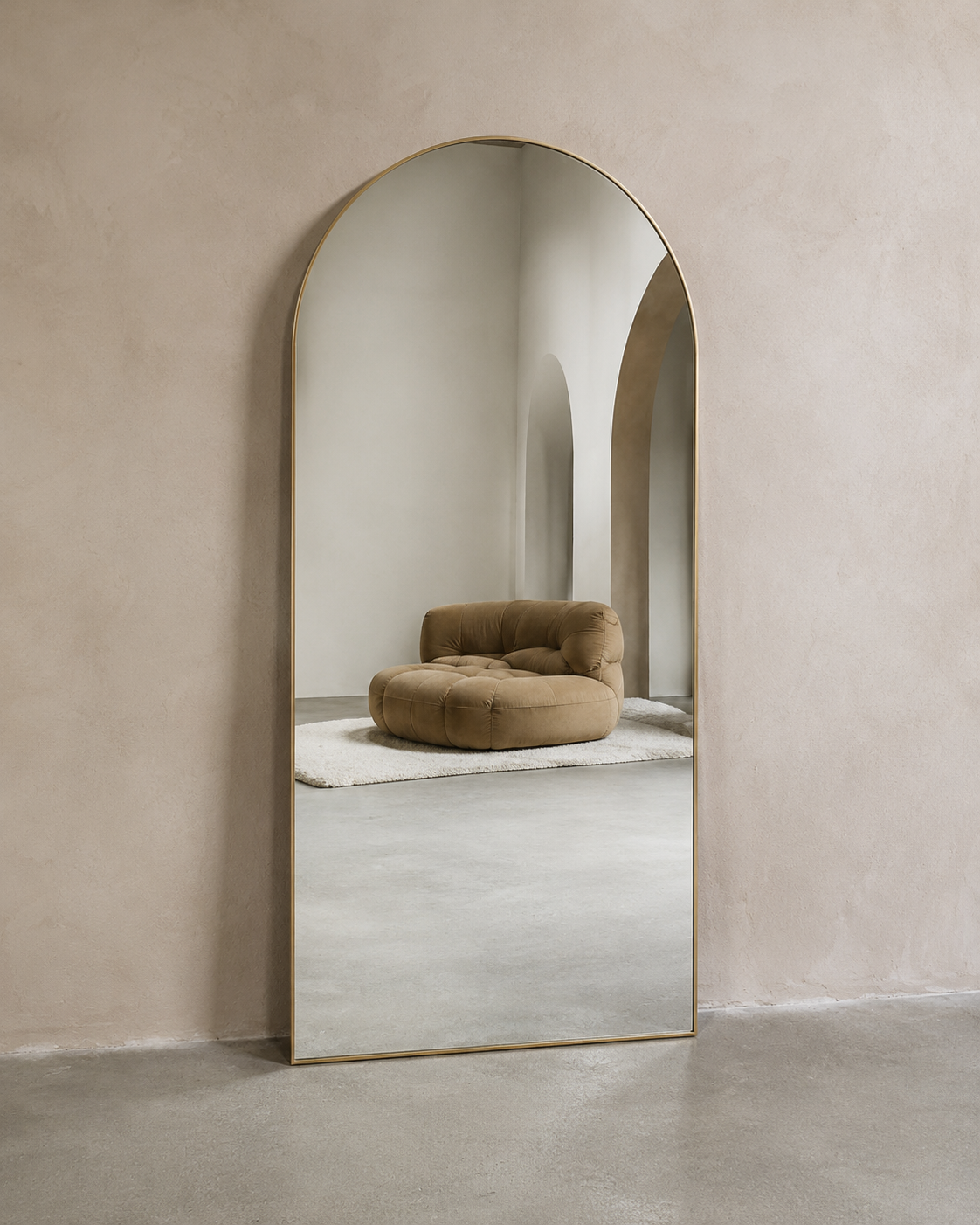 Westfield Hampton – Boogspiegel Goud 200 cm | Staande Spiegel