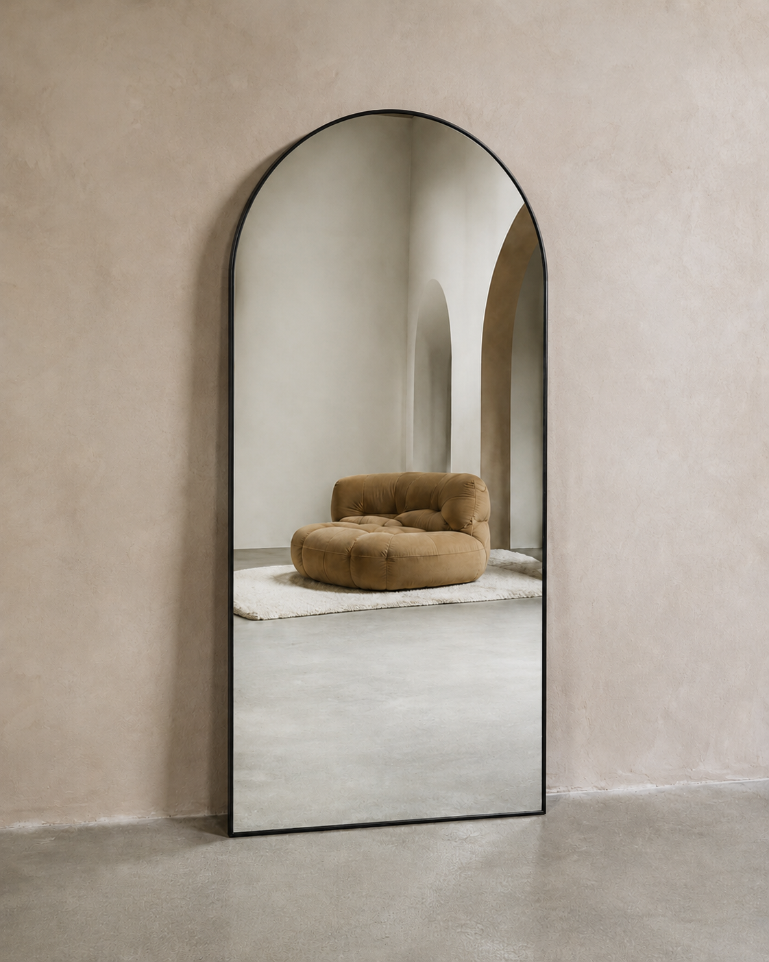 Westfield Hampton – Boogspiegel Zwart 200 cm | Staande Spiegel