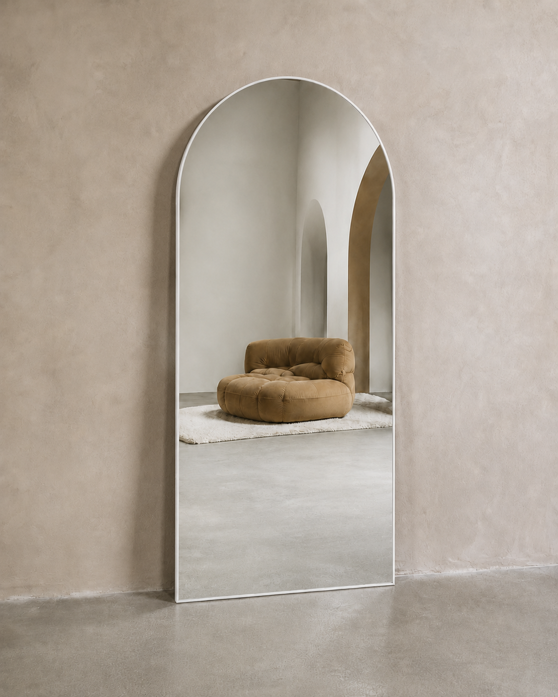 Westfield Hampton – Boogspiegel Wit 200 cm | Staande Spiegel