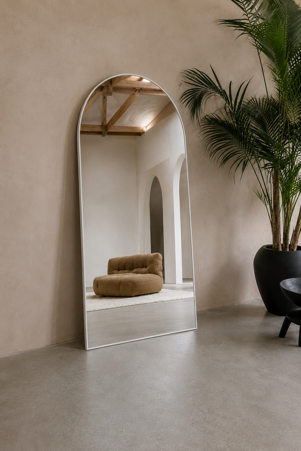 Westfield Hampton – Boogspiegel Wit 200 cm | Staande Spiegel