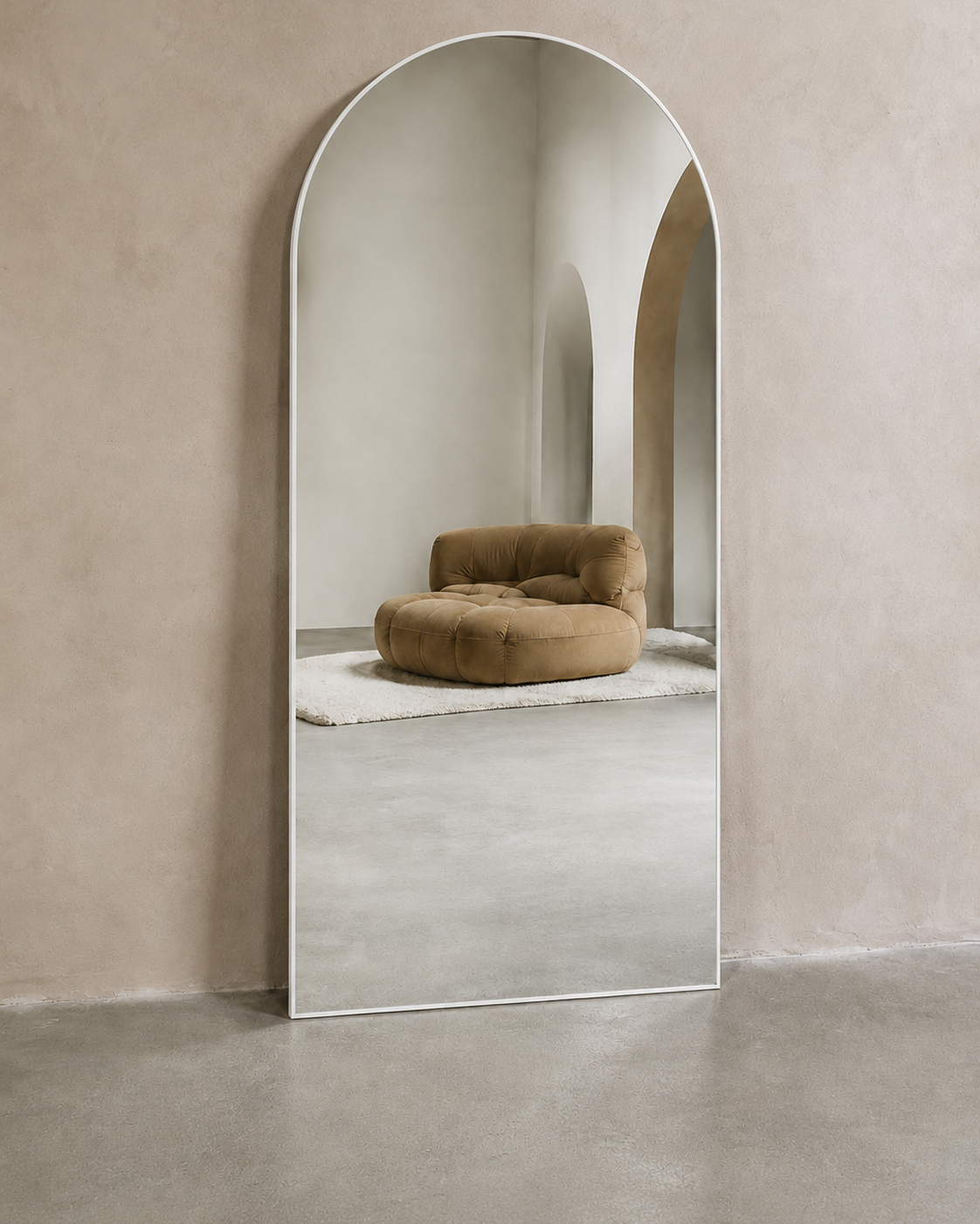 Westfield Hampton – Boogspiegel Wit 200 cm | Staande Spiegel