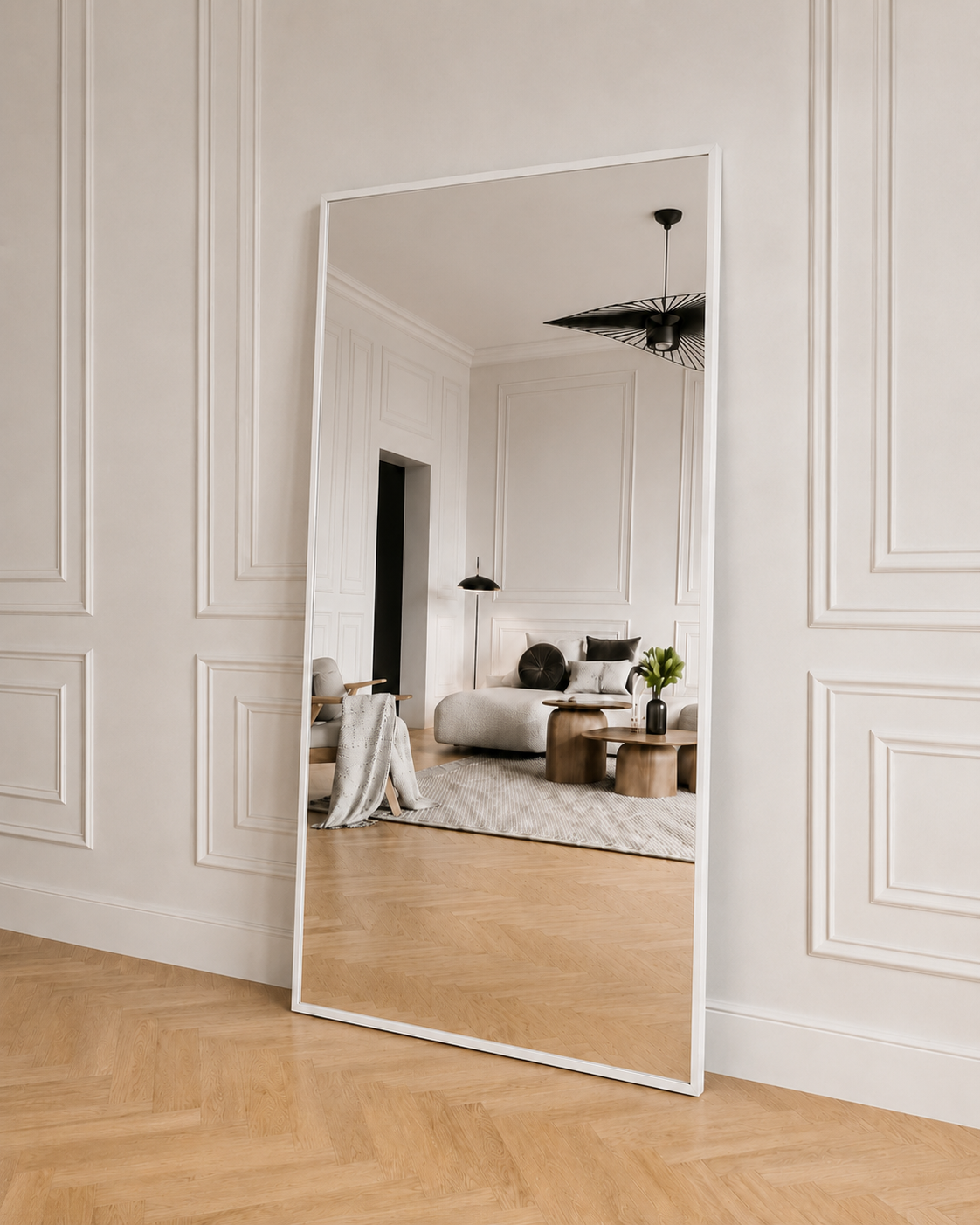 Westfield Mayfair – XL Spiegel Wit 200 cm | Staande Spiegel