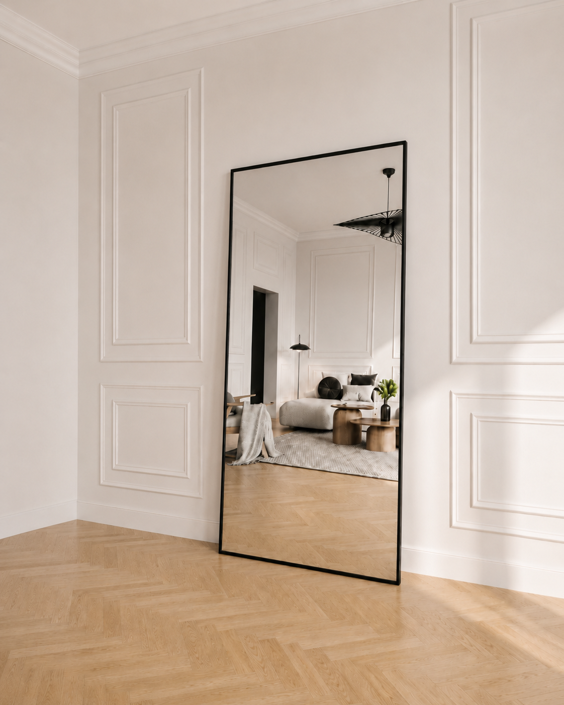 Westfield Mayfair – XL Spiegel Zwart 200 cm | Staande Spiegel