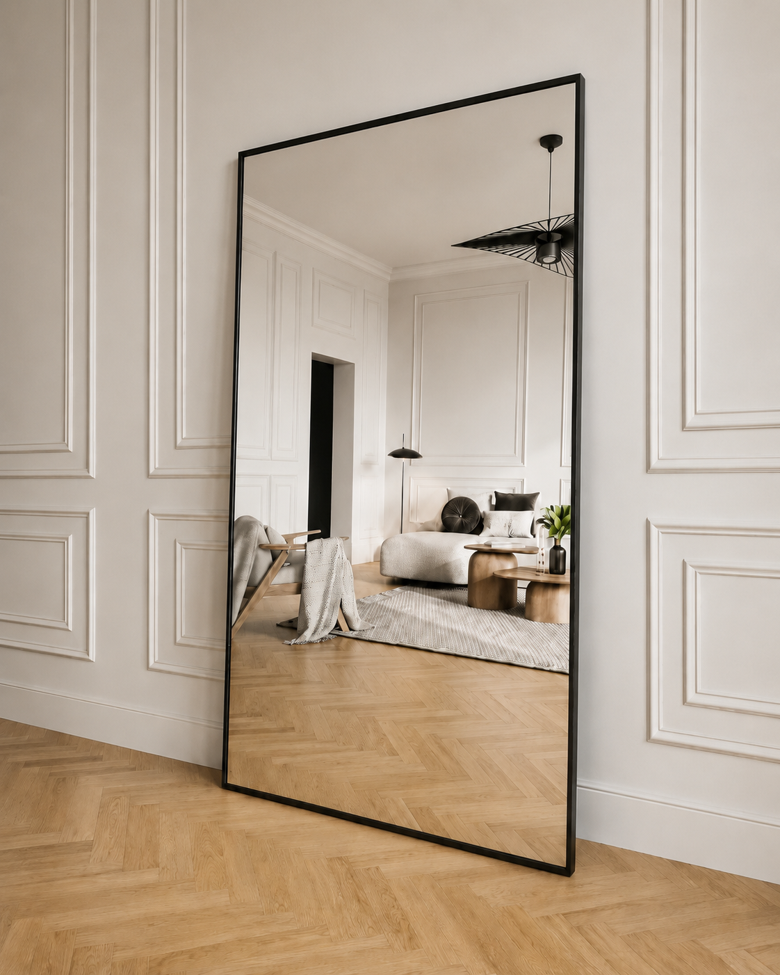 Westfield Mayfair – XL Spiegel Zwart 200 cm | Staande Spiegel