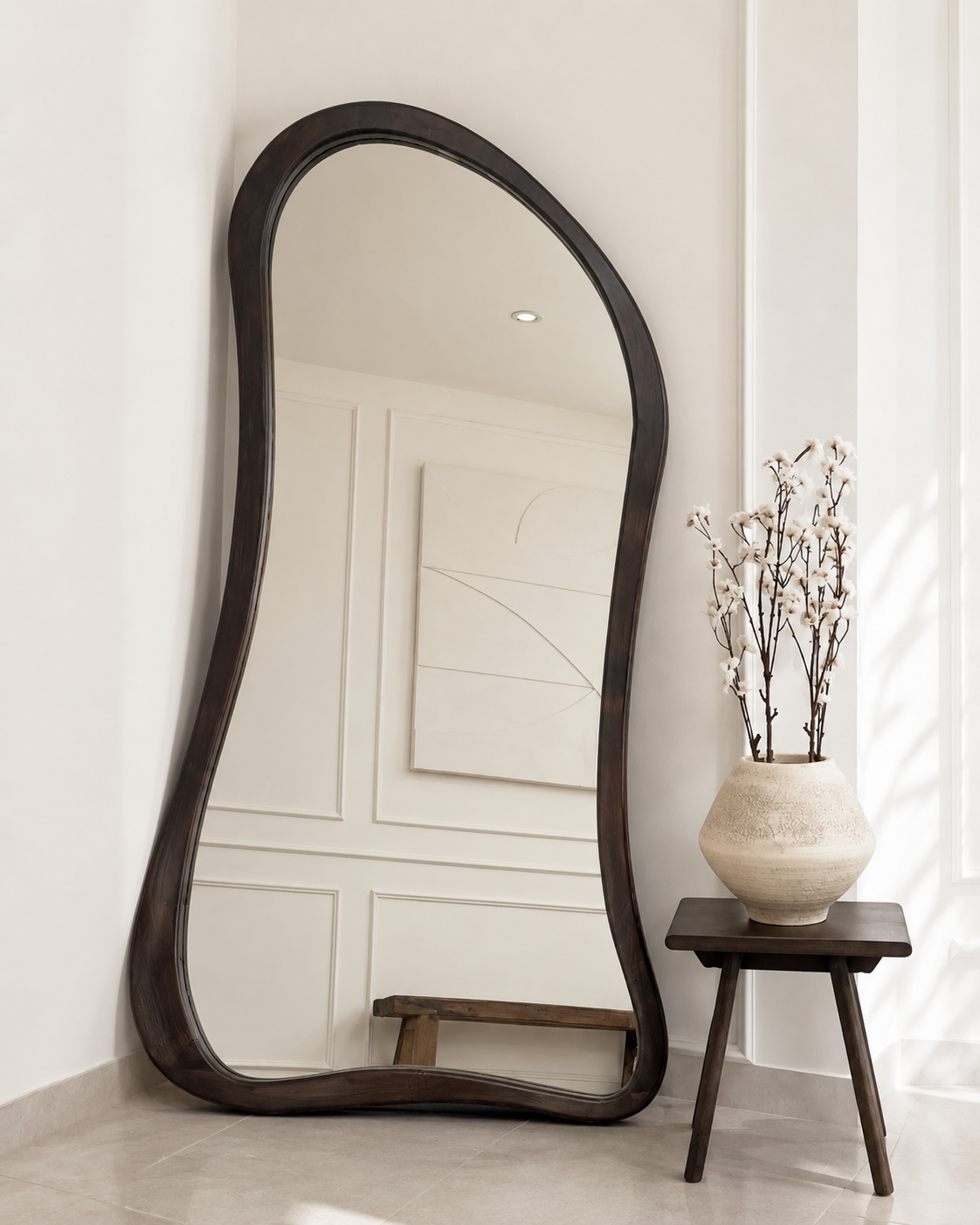 Westfield Willow – Organische Spiegel Espresso 200 cm | Staande Spiegel