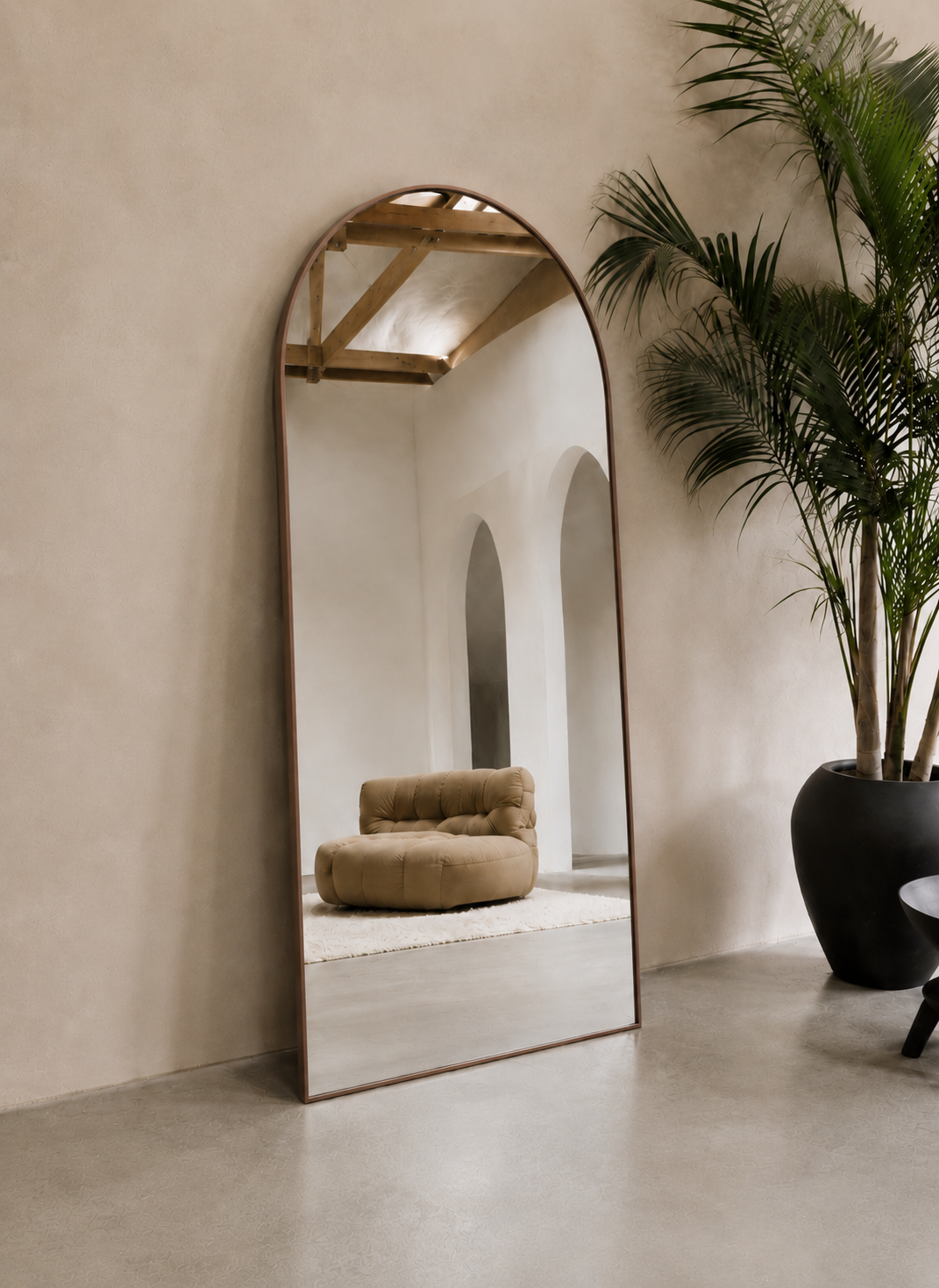 Westfield Hampton – Boogspiegel Brons 200 cm | Staande Spiegel